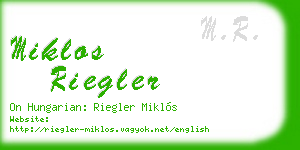 miklos riegler business card